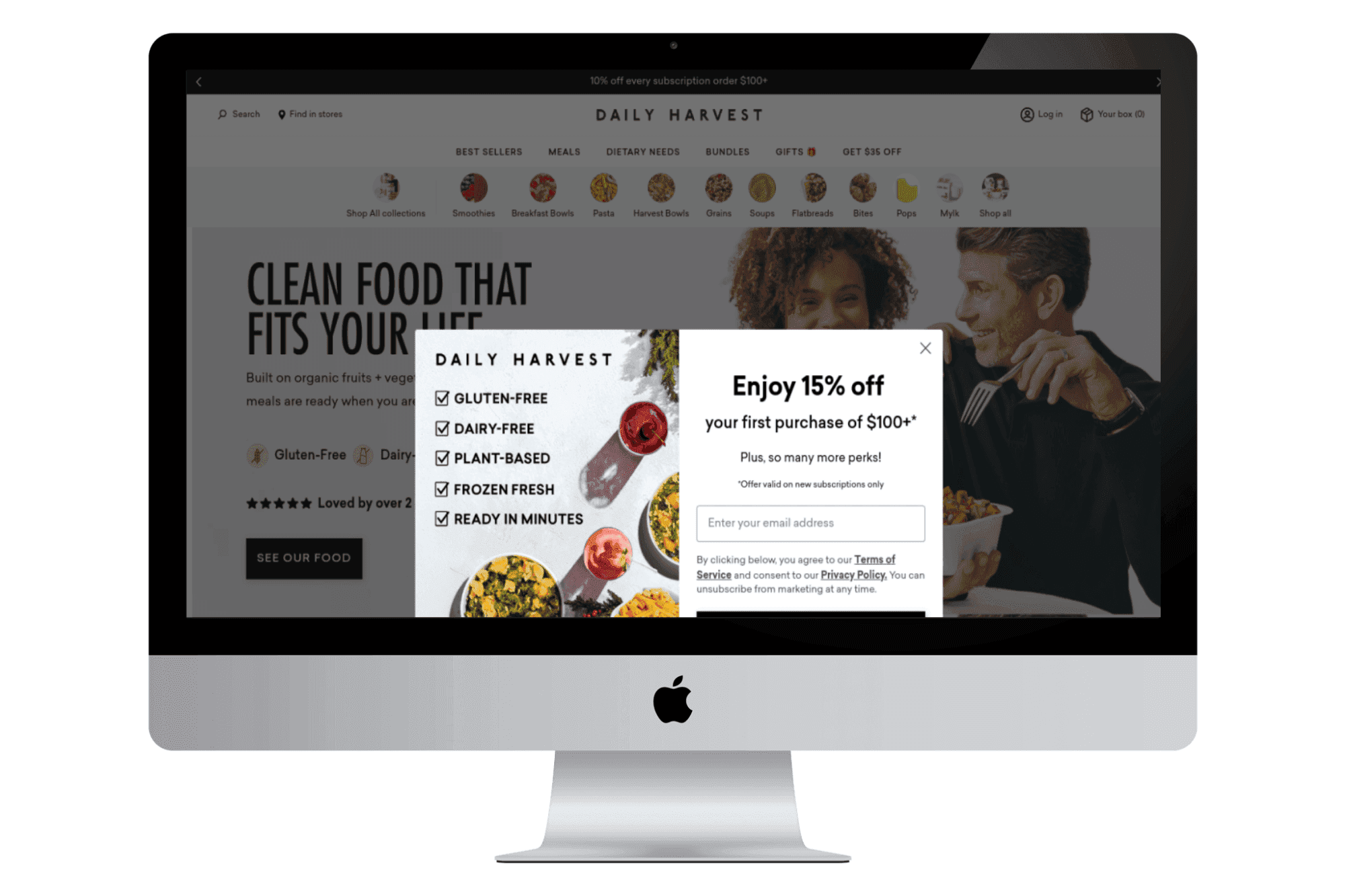 DAILY HARVEST — Shopify Design, Speed optimization project by Themetrek